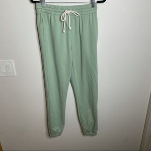 NIA Light Green Thick Jogger Sweatpants